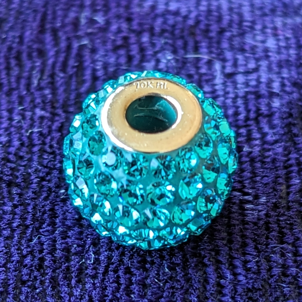 Ralph Lauren Teal Crystal Bead